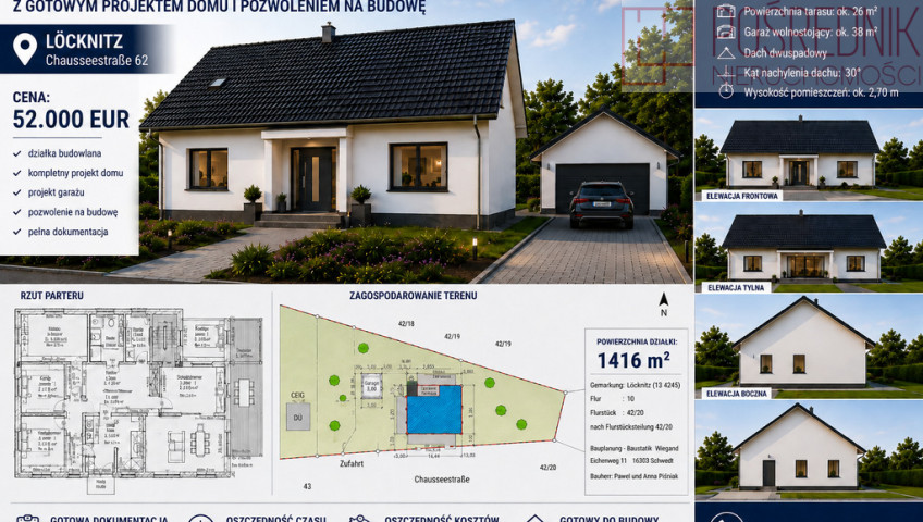 Działka Sprzedaż Löcknitz, Löcknitz-Penkun, Vorpommern-Greifswald, Meklemburgia-Pomorze Przednie, Niemcy